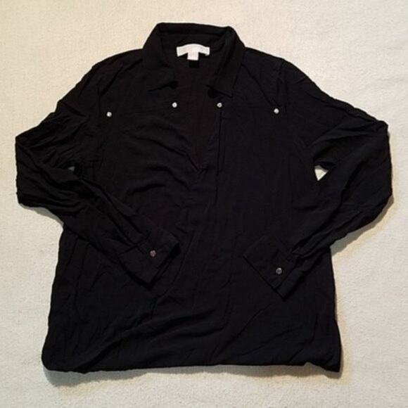 MICHAEL KORS WRAP BLOUSE SZ MEDIUM - Picture 2 of 4